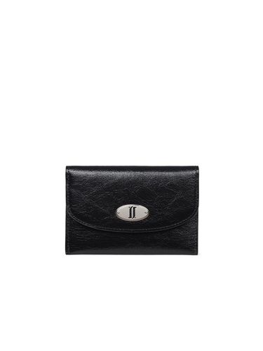 Leather Slim Compact Card Wallet [Black] (JSNCSF5BS260BK010) - J.ESTINA - Modalova