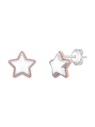 Pearl Star 925 Silver Stud Earrings (JJLJEI5B2305SR000) - J.ESTINA - Modalova