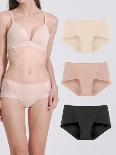 Comfy Slim-fit Square Full Coverage Panties [Warm Pink/Light Beige/] - REALCOMFY - Modalova