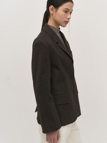 Wool Classic 3-Button Jacket [M.Brown] - rough side White Label - Modalova