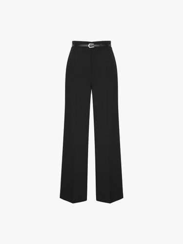 Wide Leg Belted Buckle Point Pants (ITP3WPT560) [BLACK] - itMICHAA - Modalova