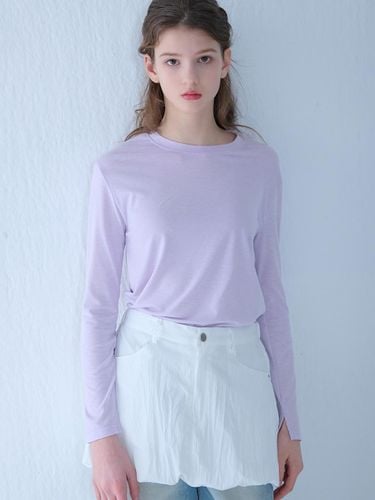 Basic Cotton Long Sleeve T-shirt [] - camino - Modalova