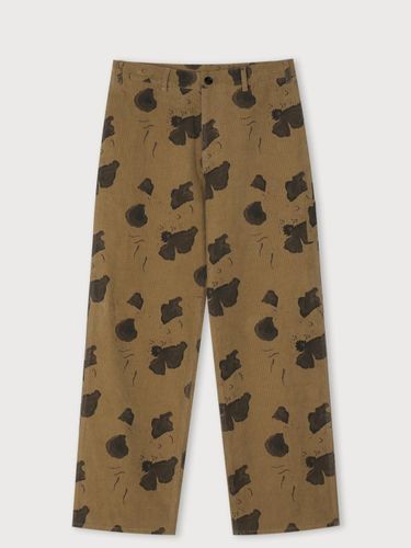 Printed Relaxed Fit Corduroy Pants - Ethos - Modalova