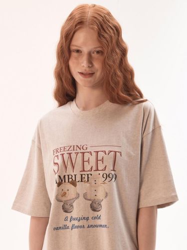 Vintage Oversized Cotton T-Shirt [Light Brown] (AS1203) - AMBLER - Modalova