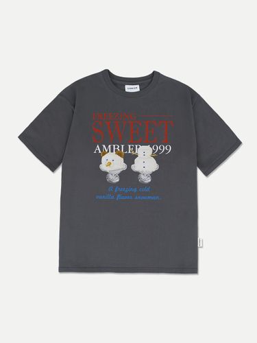 Vintage Overfit Cotton Summer T-Shirt [Dark-Gray] (AS1203) - AMBLER - Modalova