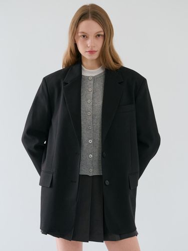 Oversized Tailored Two-Button Jacket [Beige] - RAVEROUS - Modalova