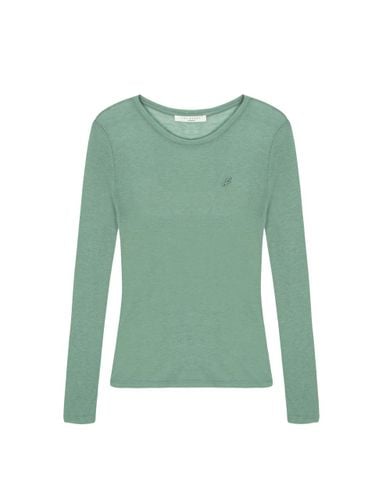 Wool Tencel Long Sleeve T-shirt [Green] - LEI AVERY - Modalova