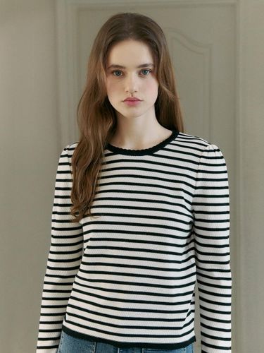 Scallop Stripe Cotton Blend Slim Fit Pullover (VC2512PO102M) - OTHEMENT by vocavaca - Modalova