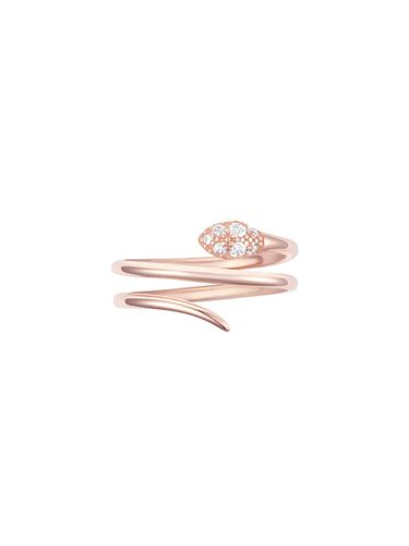 Embossed Texture Rose Gold 14K Ring (JJWJRQ5B2106R4030) - J.ESTINA - Modalova