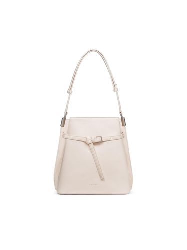 Synthetic Leather Structured Bucket Bag [Ivory] (JHNEHA5BS040IV980) - J.ESTINA - Modalova