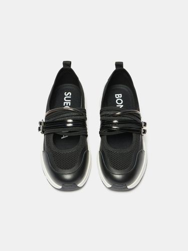 Multiple Strap Knit Mary Jane Sneakers [] (DG4DS25031BLK) - SUECOMMA BONNIE - Modalova