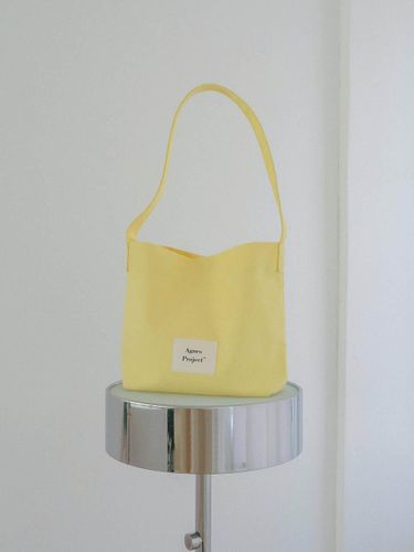 Cotton Handcrafted Peanut Tote Bag [Yellow] - Agnes Project - Modalova