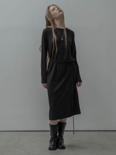 Strap Loose Fit Maxi Dress [BLACK] - MORCEAU PAR MORCEAU - Modalova