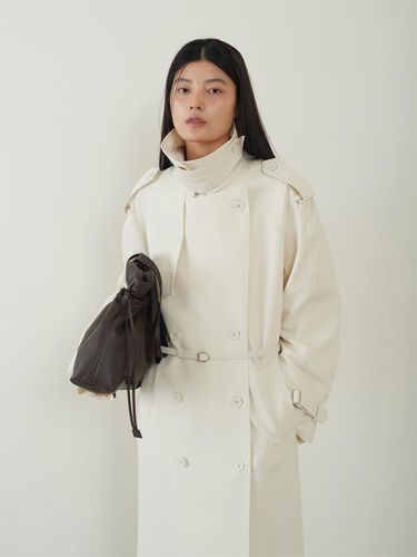 Classic Premium Polyester Trench Coat - fromwhere - Modalova