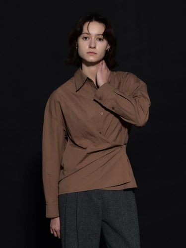 Nylon Wrap Side Button Shirt [] - EVOKE ERA - Modalova