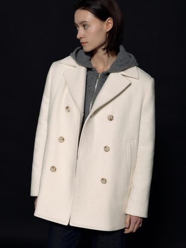 Wool Sailor Oversized Peacoat [Cloud Beige] - EVOKE ERA - Modalova