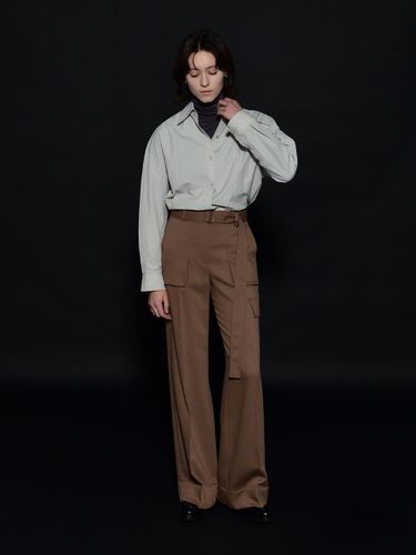 Cargo Pocket Wide Fit Wool Slacks [] - EVOKE ERA - Modalova