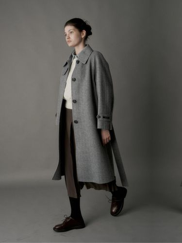 Herringbone Balmacan Handmade Coat_DW4WH411 - COIINCOS - Modalova