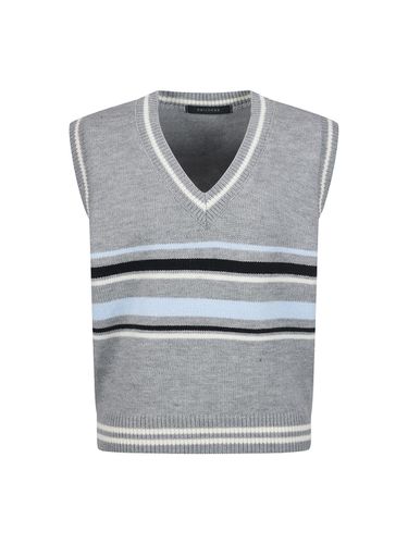 Stripe V-neck Knitwear Vest_DZ4WV050 - COIINCOS - Modalova