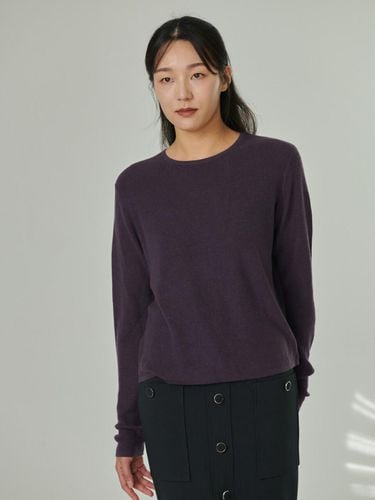 Coet] Round wool knit top_Deep Purple - Coett - Modalova