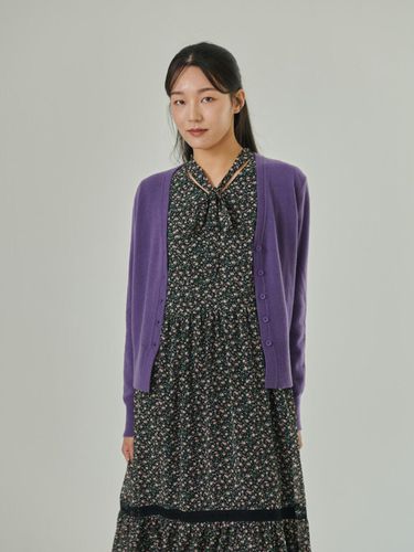 Coat] button Wool cardigan_Purple - Coett - Modalova