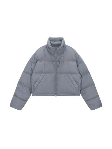 LOGO TAPING PUFFER DOWN JUMPER FOR WOMEN IN GREY - Matin Kim - Modalova