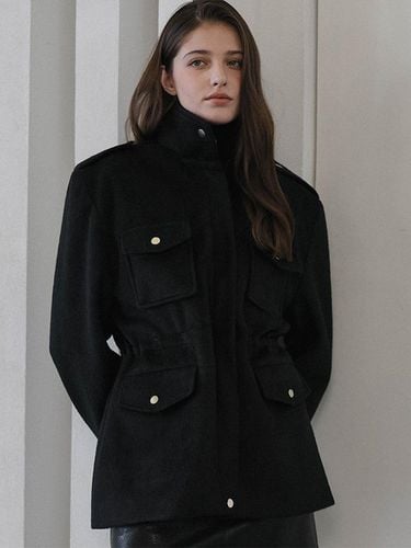 Pocket Half Wool Jacket [Black] - DEHEVE - Modalova