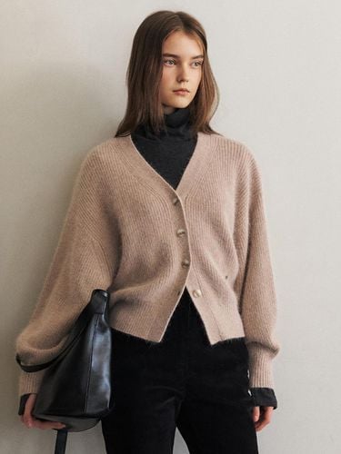 Oversized Fit soft wool Cardigan_BEIGE - ARTID - Modalova