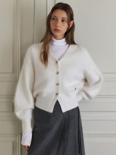 Oversized Fit soft wool Cardigan_WHITE - ARTID - Modalova