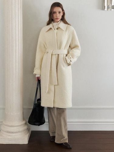 Alpaca Bookle Maccara Balmacan Coat_IVORY - ARTID - Modalova