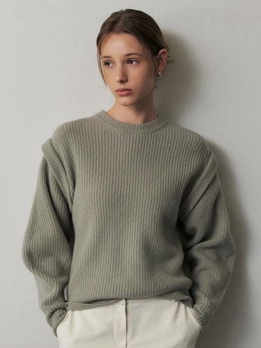 Merino wool sleeve accentuated knitwear_MINT - ARTID - Modalova