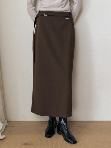 H line slit detail skirt_BROWN - ARTID - Modalova