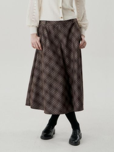 Checkered Back Banding Skirt_DW4WS135 - COIINCOS - Modalova