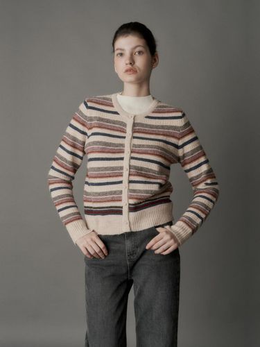 Multi-Color Stripe Cardigan_DK4WD620 - COIINCOS - Modalova