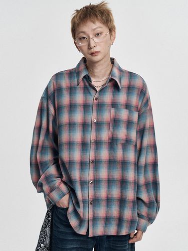 Tone & Tone Checkered Shirt - Pink - EASY NO EASY - Modalova