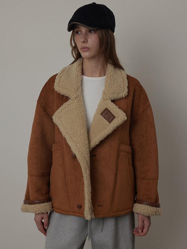 Suede Shearling Half Coat - Q’SRB - Modalova