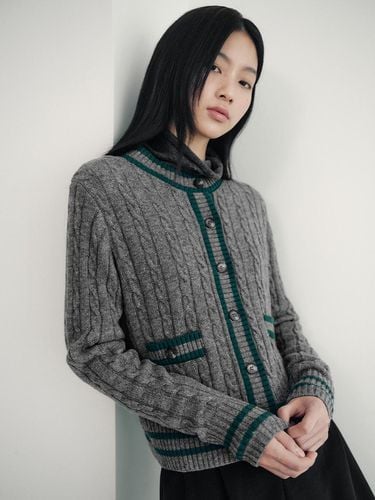 Ramswool Cable Coloring Knit Cardigan (MAECKC06MGY - marieclaire - Modalova