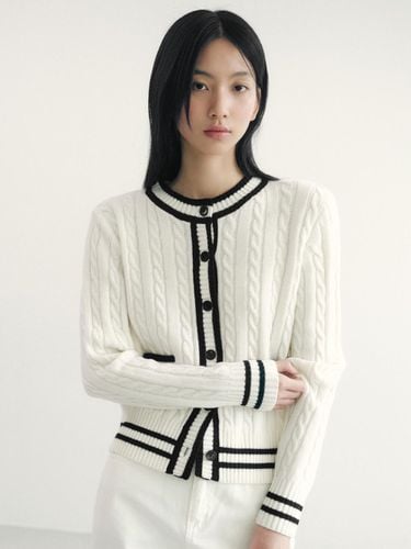 Ramswool Cable Coloring Knit Cardigan (MAECKC06MIV - marieclaire - Modalova