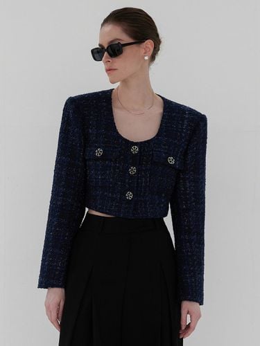 Sequin cropped tweed jacket - MOONT - Modalova