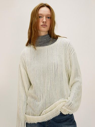 Loose fit cutting knit_ivory - NUAKLE - Modalova