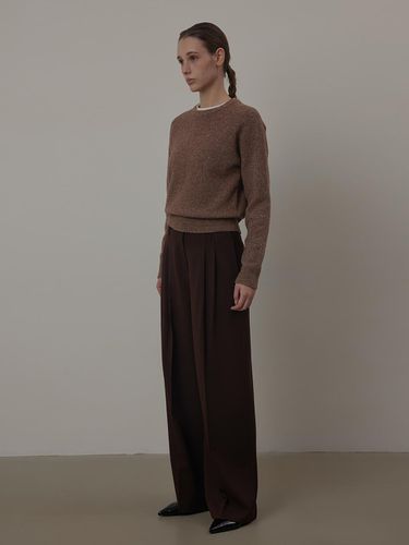 Wool Two Tuck Wide fit Slacks_Pants - Q’SRB - Modalova