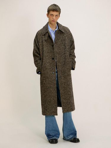 Wool twill balmacaan coat_brown - NUAKLE - Modalova