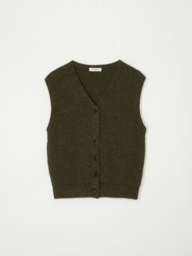 ALPACA V NECK KNIT VEST_KHAKI - SAGEMENT - Modalova