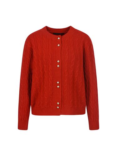 Cable Red Cardigan_DK4WD626 - COIINCOS - Modalova