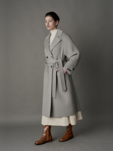 Handmade Double Button Belted Coat_DW4WH412 - COIINCOS - Modalova