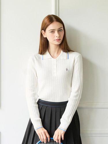 Slim cable collar knit WH - nitina - Modalova