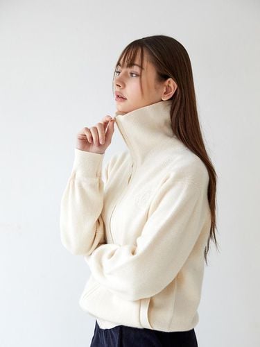 Soft wool zip-up cardigan IV - nitina - Modalova