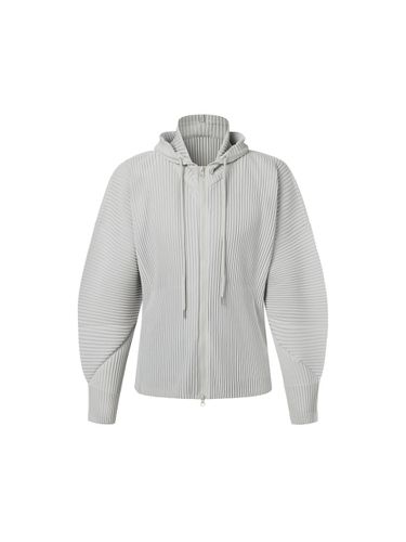 Two Way Pleats Hooded Zip-Up Outerwear - MONPLISSE - Modalova