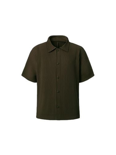 Full open short sleeve pleats shirt - MONPLISSE - Modalova