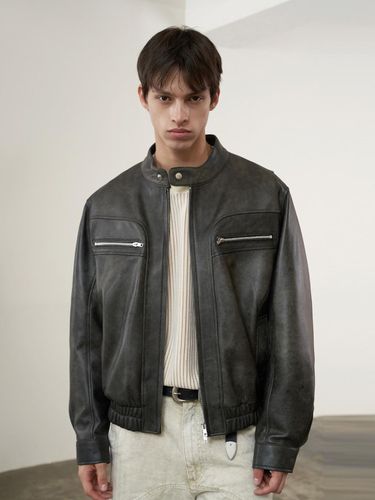 Real Leather] Semi China Use Jacket (Black) - SPERONE - Modalova